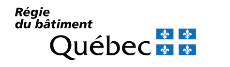 Logo de Régie du bâtiment Québec avec fleur-de-lis.