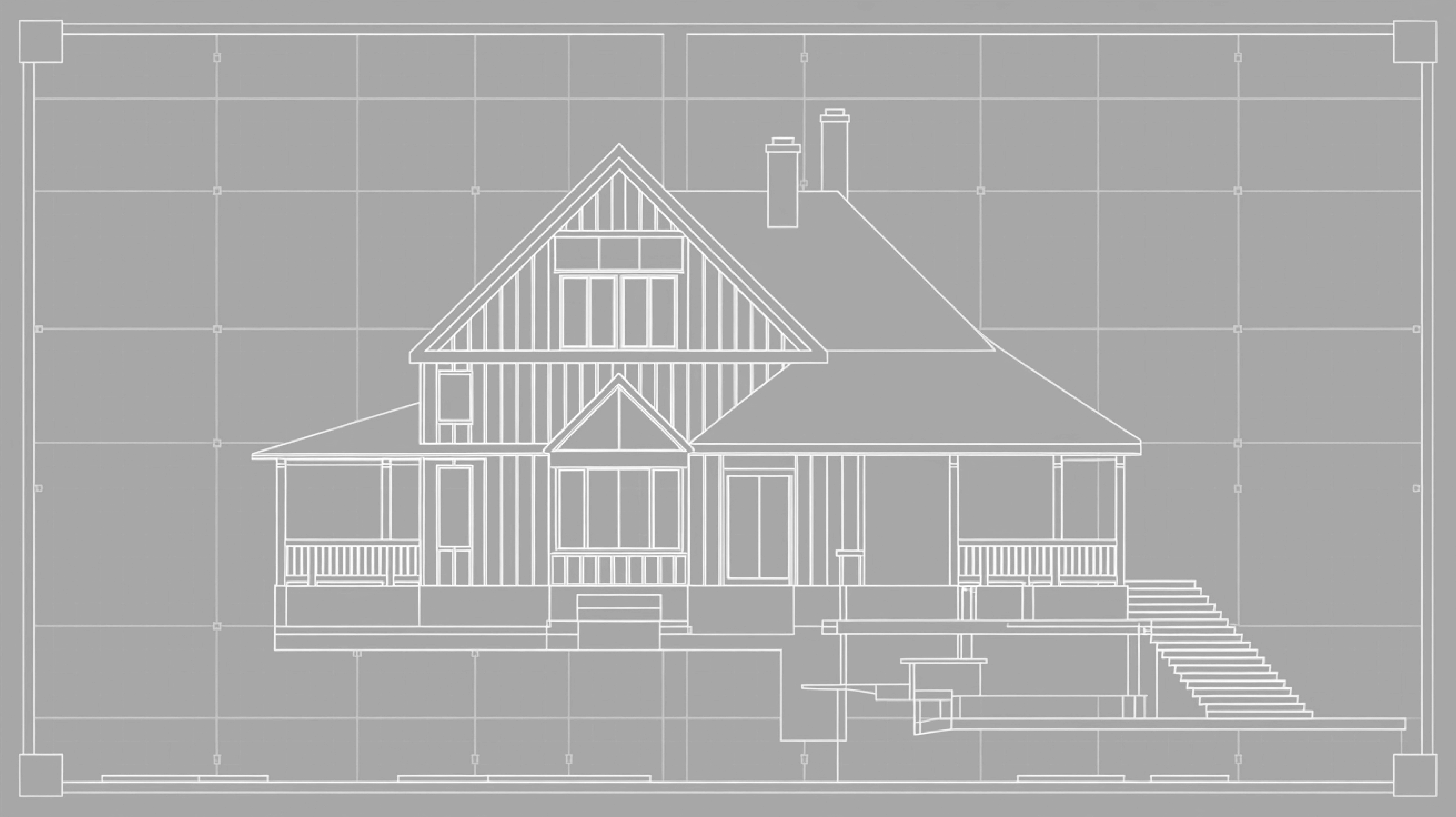 Plan architectural d’une maison avec véranda